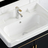 Shelving Included Bath Vanity Set Mirror Freestanding Vanity Set with Single Sink Clearhalo 'Bathroom Remodel & Bathroom Fixtures' 'Bathroom Vanities' 'bathroom_vanities' 'Home Improvement' 'home_improvement' 'home_improvement_bathroom_vanities' 1200x1200_dc546dc3-bd71-4719-9eeb-11e7d07b676d