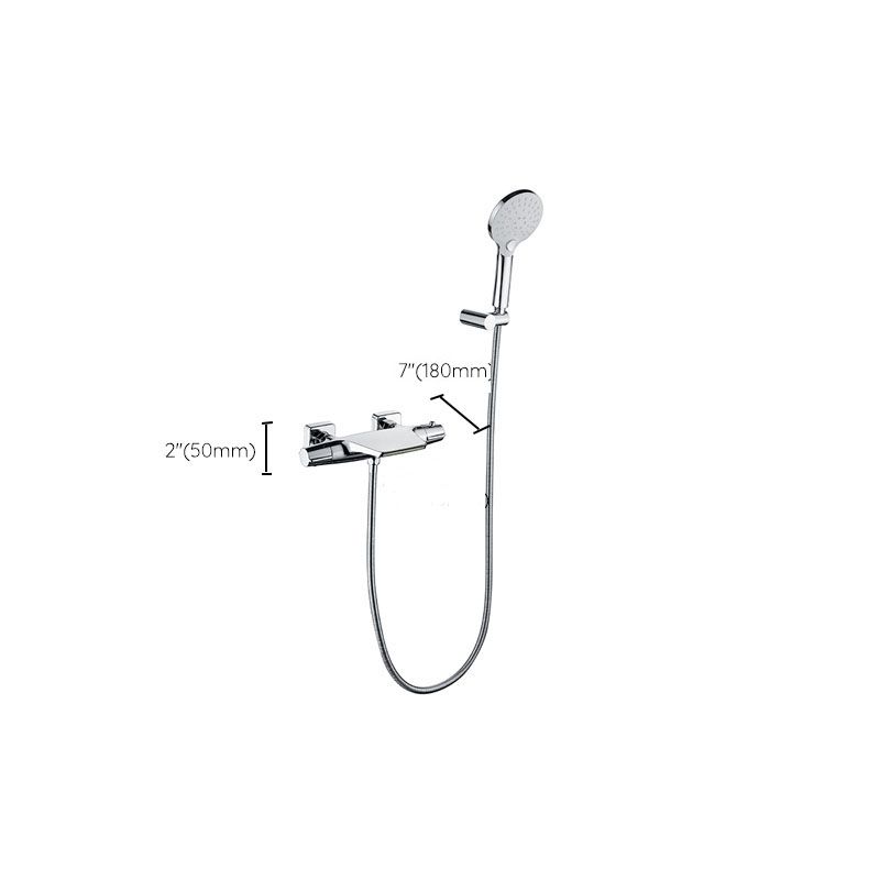 Modern Wall Mounted Faucet Handheld Shower Head Waterfall Faucet Clearhalo 'Bathroom Remodel & Bathroom Fixtures' 'Bathtub Faucets' 'bathtub_faucets' 'Home Improvement' 'home_improvement' 'home_improvement_bathtub_faucets' 1200x1200_dc62d722-b850-480c-a7b7-d52973dcca55