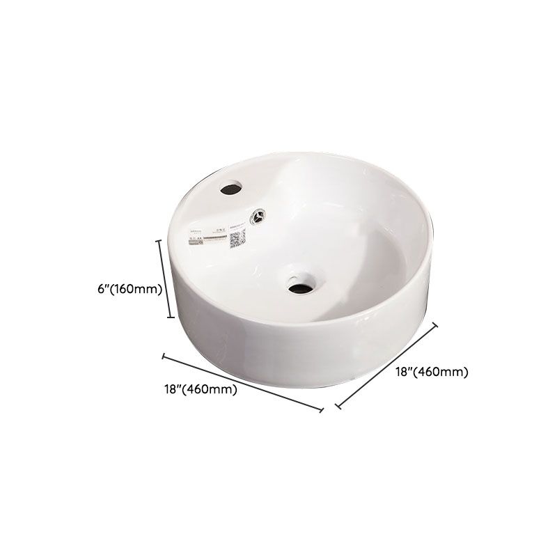 Vitreous China Vessel Lavatory Sink Contemporary Vessel Bathroom Sink Clearhalo 'Bathroom Remodel & Bathroom Fixtures' 'Bathroom Sinks & Faucet Components' 'Bathroom Sinks' 'bathroom_sink' 'Home Improvement' 'home_improvement' 'home_improvement_bathroom_sink' 1200x1200_dc6c7c11-5e4b-4ccd-a83b-08bb06e7f157