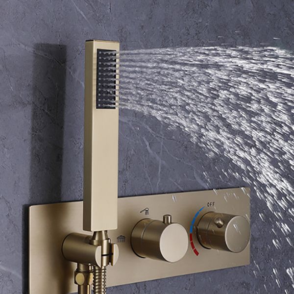 Shower System Square Rain Massage Handheld Shower Wall Mounted Shower Head Clearhalo 'Bathroom Remodel & Bathroom Fixtures' 'Home Improvement' 'home_improvement' 'home_improvement_shower_faucets' 'Shower Faucets & Systems' 'shower_faucets' 'Showers & Bathtubs Plumbing' 'Showers & Bathtubs' 1200x1200_dc921e8b-225a-4023-89bc-f8567e4a3715