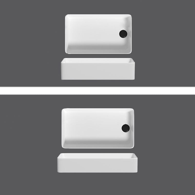 Contemporary Bathroom Sink Porcelain Rectangular Vessel with Pop-Up Drain Clearhalo 'Bathroom Remodel & Bathroom Fixtures' 'Bathroom Sinks & Faucet Components' 'Bathroom Sinks' 'bathroom_sink' 'Home Improvement' 'home_improvement' 'home_improvement_bathroom_sink' 1200x1200_dca35db4-3b12-47a3-99e1-1aaadddb47d1