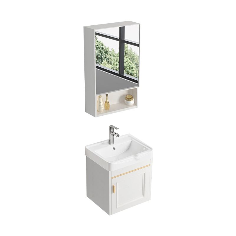 Glam White Sink Vanity Wooden Single Sink Vanity Set for Bathroom Clearhalo 'Bathroom Remodel & Bathroom Fixtures' 'Bathroom Vanities' 'bathroom_vanities' 'Home Improvement' 'home_improvement' 'home_improvement_bathroom_vanities' 1200x1200_dca63eb4-850a-493a-ae9e-562f008116cd