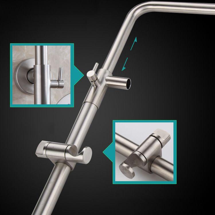 Modern Shower System Stainless Steel Adjustable Shower Head Shower Trim Clearhalo 'Bathroom Remodel & Bathroom Fixtures' 'Home Improvement' 'home_improvement' 'home_improvement_shower_faucets' 'Shower Faucets & Systems' 'shower_faucets' 'Showers & Bathtubs Plumbing' 'Showers & Bathtubs' 1200x1200_dcad2257-afe2-4215-a69a-df472622a9a9