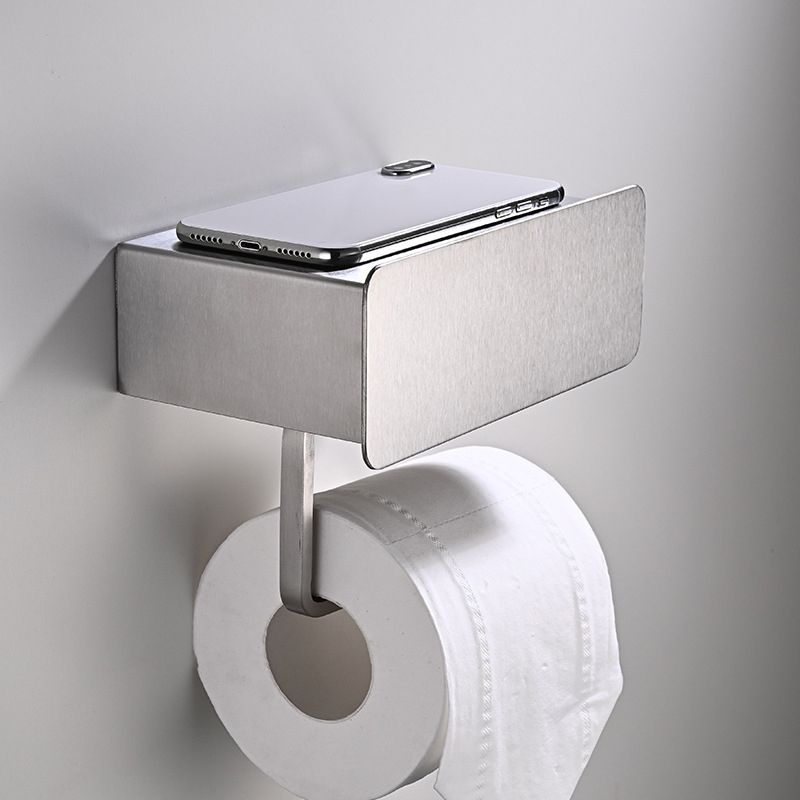 2 Piece Stainless Steel Classic Bathroom Accessory Set Black & Chrome Paper Holder Clearhalo 'Bathroom Hardware Sets' 'Bathroom Hardware' 'Bathroom Remodel & Bathroom Fixtures' 'bathroom_hardware_sets' 'Home Improvement' 'home_improvement' 'home_improvement_bathroom_hardware_sets' 1200x1200_dcb1467c-6abc-440a-bf8c-f3eb587cea8d