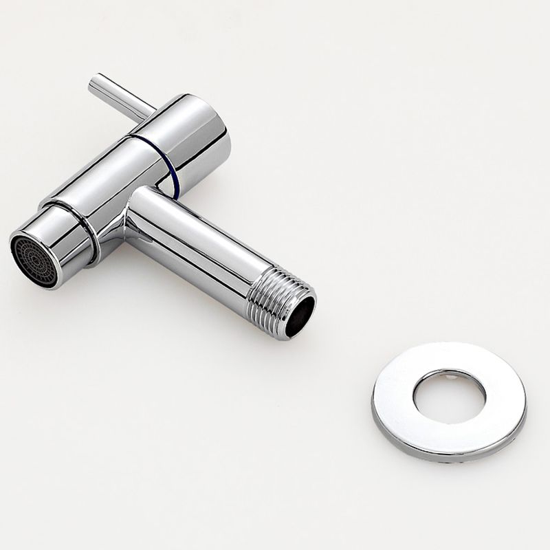 Contemporary Wall Mounted Bathroom Faucet Single Hole Low Arc Solid Brass Circular Faucet Clearhalo 'Bathroom Remodel & Bathroom Fixtures' 'Bathroom Sink Faucets' 'Bathroom Sinks & Faucet Components' 'bathroom_sink_faucets' 'Home Improvement' 'home_improvement' 'home_improvement_bathroom_sink_faucets' 1200x1200_dcbdc187-de88-4bb2-8263-2658ed723384