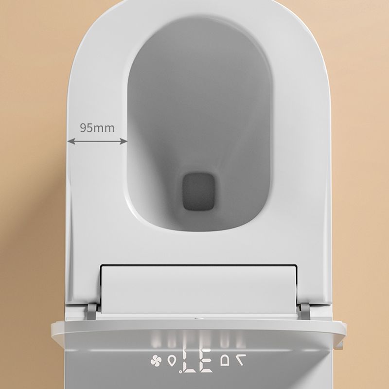 Antimicrobial Elongated Floor Standing Bidet in White with Heated Seat Clearhalo 'Bathroom Remodel & Bathroom Fixtures' 'Bidets' 'Home Improvement' 'home_improvement' 'home_improvement_bidets' 'Toilets & Bidets' 1200x1200_dcbe60f2-2596-4039-93c7-63353c0109f7