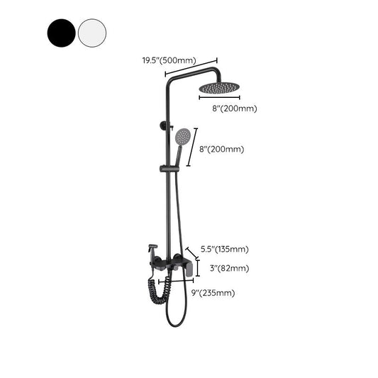 Modern Oval Swivel Shower Stainless Steel Shower Head Shower Faucet on Wall Clearhalo 'Bathroom Remodel & Bathroom Fixtures' 'Home Improvement' 'home_improvement' 'home_improvement_shower_faucets' 'Shower Faucets & Systems' 'shower_faucets' 'Showers & Bathtubs Plumbing' 'Showers & Bathtubs' 1200x1200_dcc341cd-b7e2-42e8-89fc-3bc3a904a1bb