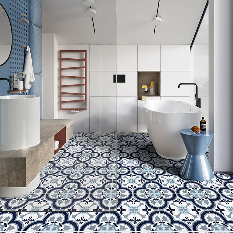 Blue Vintage Pattern Wall Tiles Natural Stone Rectangular Tiles Clearhalo 'Floor Tiles & Wall Tiles' 'floor_tiles_wall_tiles' 'Flooring 'Home Improvement' 'home_improvement' 'home_improvement_floor_tiles_wall_tiles' Walls and Ceiling' 1200x1200_dcc39605-7531-47ad-8bc4-91fa4d481583
