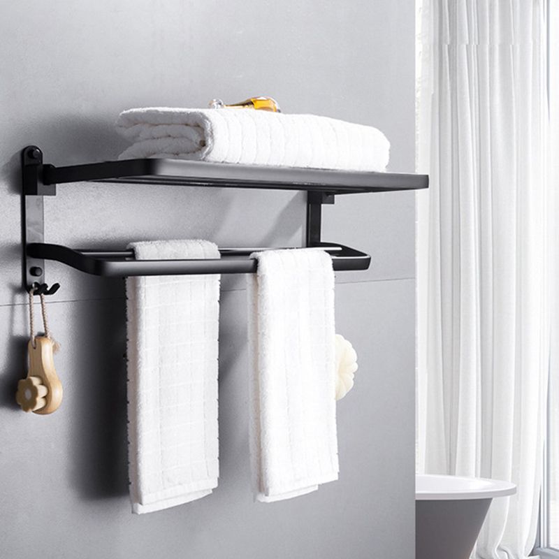 Contemporary 8-Piece Bathroom Hardware Set Matte Black Bath Shelf/Paper Holder/Robe Hooks Clearhalo 'Bathroom Hardware Sets' 'Bathroom Hardware' 'Bathroom Remodel & Bathroom Fixtures' 'bathroom_hardware_sets' 'Home Improvement' 'home_improvement' 'home_improvement_bathroom_hardware_sets' 1200x1200_dce1c1bb-1c33-40ba-b692-21abd82ab0bb