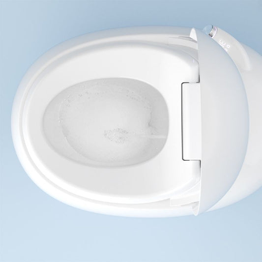 Contemporary Round White Heated Seat Warm Air Dryer Smart Toilet Clearhalo 'Bathroom Remodel & Bathroom Fixtures' 'Bidets' 'Home Improvement' 'home_improvement' 'home_improvement_bidets' 'Toilets & Bidets' 1200x1200_dcf81370-7967-442f-a331-470a14fd8e4a