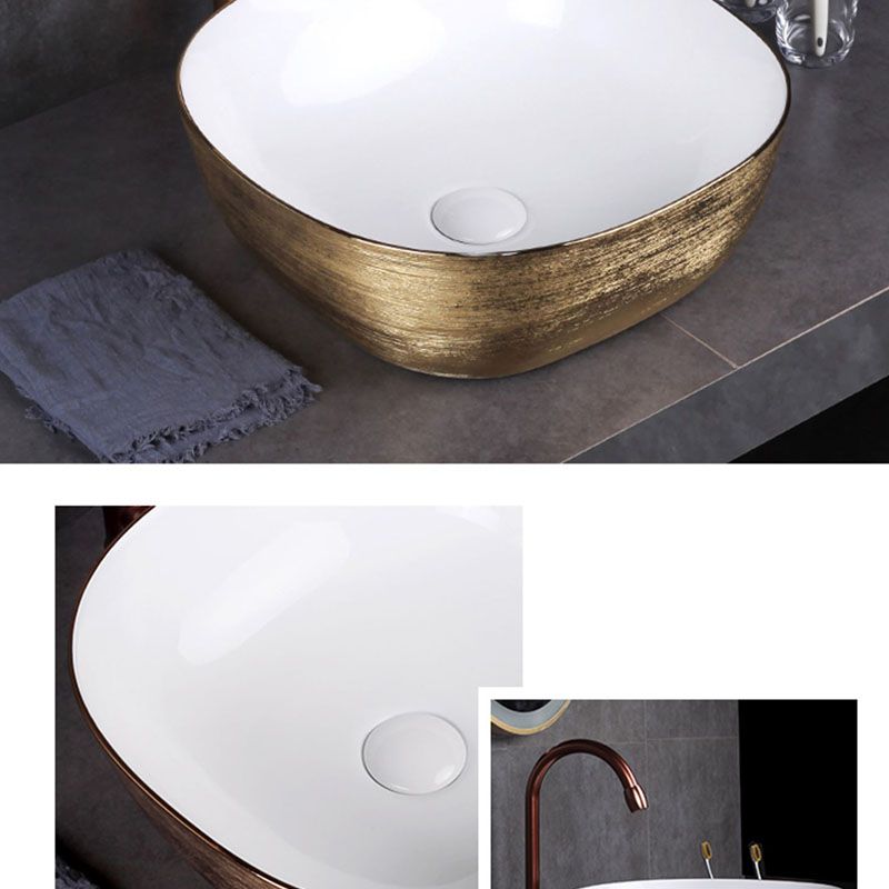 Modern Bathroom Sink with Pop-Up Drain Porcelain Round Vessel Bathroom Sink without Faucet Clearhalo 'Bathroom Remodel & Bathroom Fixtures' 'Bathroom Sinks & Faucet Components' 'Bathroom Sinks' 'bathroom_sink' 'Home Improvement' 'home_improvement' 'home_improvement_bathroom_sink' 1200x1200_dcf92e8e-632b-409a-afcc-7eab17a6cc88