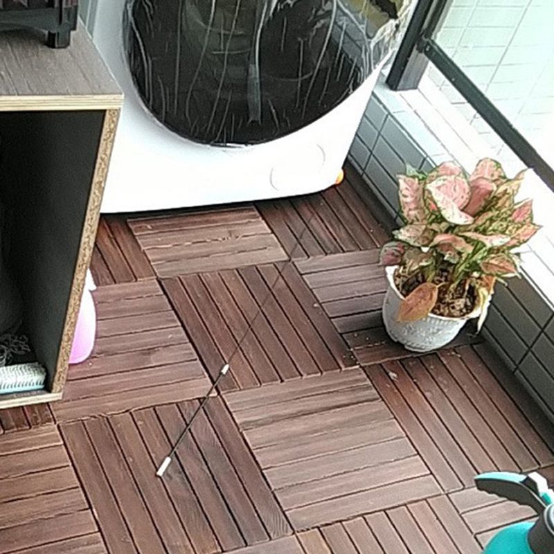 7-Slat Square Wood Patio Tiles Snap Fit Installation Outdoor Flooring Tiles Clearhalo 'Home Improvement' 'home_improvement' 'home_improvement_outdoor_deck_tiles_planks' 'Outdoor Deck Tiles & Planks' 'Outdoor Flooring & Tile' 'Outdoor Remodel' 'outdoor_deck_tiles_planks' 1200x1200_dcfdc7b9-6216-4f2c-810c-6811386f8edc