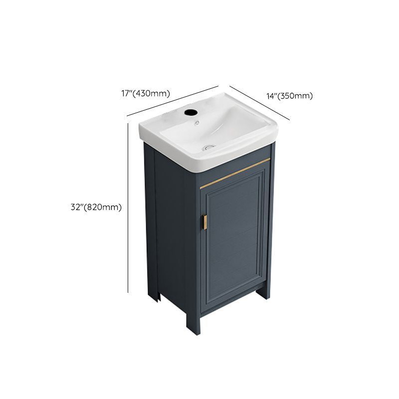 Single Blue Freestanding Bathroom Vanity Modern Metal Base Bath Vanity Clearhalo 'Bathroom Remodel & Bathroom Fixtures' 'Bathroom Vanities' 'bathroom_vanities' 'Home Improvement' 'home_improvement' 'home_improvement_bathroom_vanities' 1200x1200_dcfe3e76-e7af-495e-b339-950c3b4e5e69