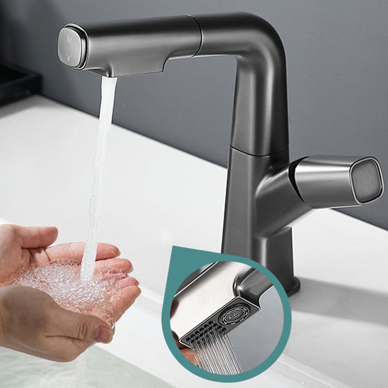 Modern Vessel Faucet Brass Lever Handles Swivel Spout Vessel Sink Bathroom Faucet Clearhalo 'Bathroom Remodel & Bathroom Fixtures' 'Bathroom Sink Faucets' 'Bathroom Sinks & Faucet Components' 'bathroom_sink_faucets' 'Home Improvement' 'home_improvement' 'home_improvement_bathroom_sink_faucets' 1200x1200_dd076beb-4916-4ca2-878d-16e361083b46