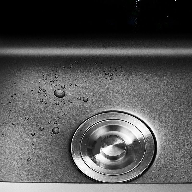 Contemporary Style Kitchen Sink Stainless Steel Dirt Resistant 1 Holes Kitchen Sink Clearhalo 'Home Improvement' 'home_improvement' 'home_improvement_kitchen_sinks' 'Kitchen Remodel & Kitchen Fixtures' 'Kitchen Sinks & Faucet Components' 'Kitchen Sinks' 'kitchen_sinks' 1200x1200_dd0861f6-e6d0-4ba9-9a63-6c30706b43c1
