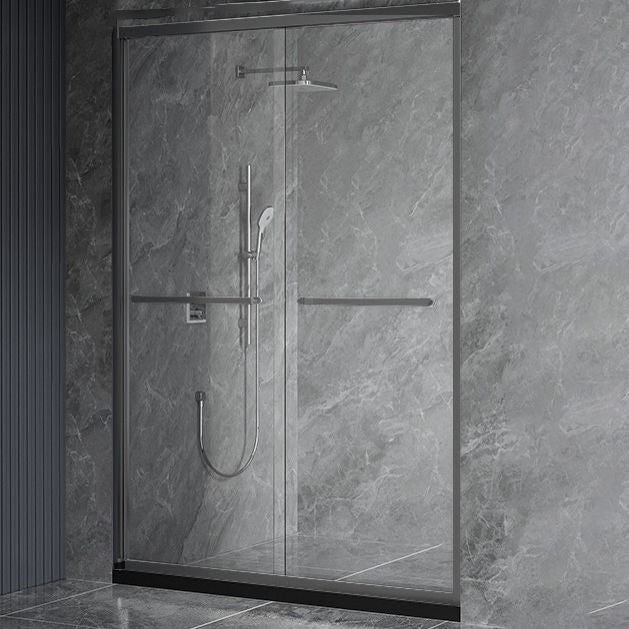 Double Sliding Shower Bath Door Semi Frameless Clear Shower Door Clearhalo 'Bathroom Remodel & Bathroom Fixtures' 'Home Improvement' 'home_improvement' 'home_improvement_shower_tub_doors' 'Shower and Tub Doors' 'shower_tub_doors' 'Showers & Bathtubs' 1200x1200_dd2ac894-f9b0-4921-a43a-8c76dd4b6b30