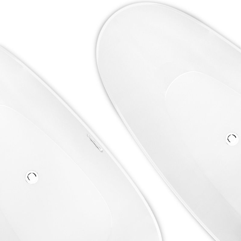 Contemporary Soaking Freestanding Bathtub Acrylic-Fiberglass Oval Bathtub Clearhalo 'Bathroom Remodel & Bathroom Fixtures' 'Bathtubs' 'Home Improvement' 'home_improvement' 'home_improvement_bathtubs' 'Showers & Bathtubs' 1200x1200_dd3cfa2a-a4cd-476e-b4b3-5c6d3d7c27f3