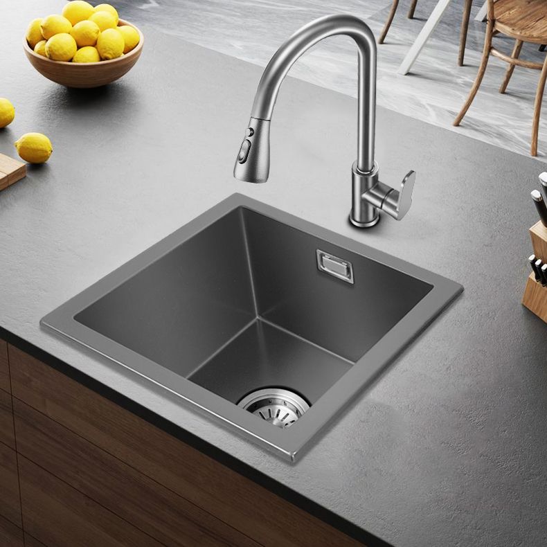 Rectangle Stainless Steel Kitchen Sink with Basket Strainer Sink Clearhalo 'Home Improvement' 'home_improvement' 'home_improvement_kitchen_sinks' 'Kitchen Remodel & Kitchen Fixtures' 'Kitchen Sinks & Faucet Components' 'Kitchen Sinks' 'kitchen_sinks' 1200x1200_dd48e89c-ff2d-442d-9706-8001517be51e