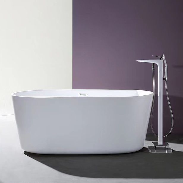 Antique Finish Soaking Bathtub Modern Back to Wall Oval Bath Tub Clearhalo 'Bathroom Remodel & Bathroom Fixtures' 'Bathtubs' 'Home Improvement' 'home_improvement' 'home_improvement_bathtubs' 'Showers & Bathtubs' 1200x1200_dd4f7d6a-5e06-4d98-8cc7-4265e4db573d