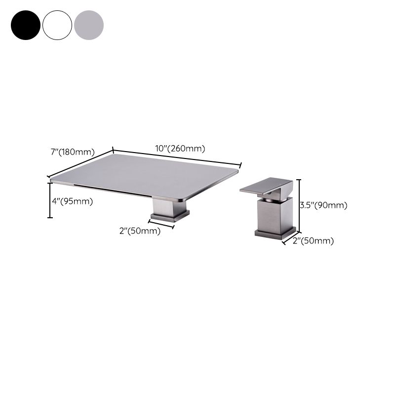 Modern Deck Mounted Metal Freestanding Tub Filler Waterfall Freestanding Faucet Clearhalo 'Bathroom Remodel & Bathroom Fixtures' 'Bathtub Faucets' 'bathtub_faucets' 'Home Improvement' 'home_improvement' 'home_improvement_bathtub_faucets' 1200x1200_dd5c6f34-ece8-43f3-963a-2d7f14377ac7