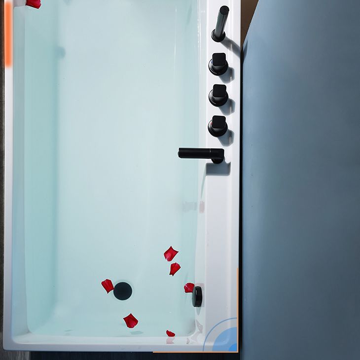 Modern Rectangular Bathtub White Soaking Acrylic Freestanding Bath Clearhalo 'Bathroom Remodel & Bathroom Fixtures' 'Bathtubs' 'Home Improvement' 'home_improvement' 'home_improvement_bathtubs' 'Showers & Bathtubs' 1200x1200_dd5ecf54-de76-4f4e-850d-f5fe870f36f2