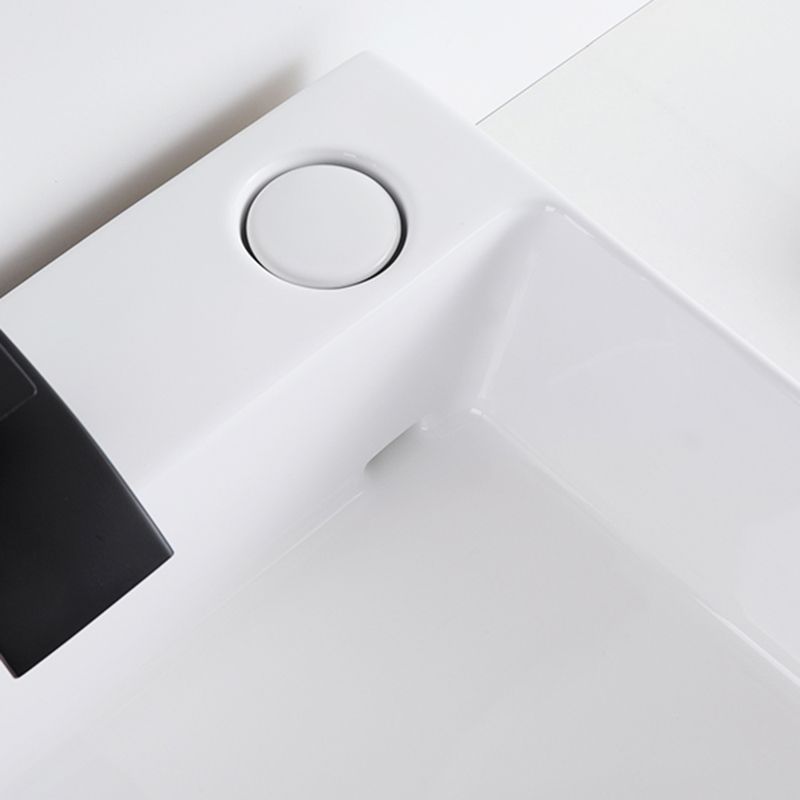 Contemporary Bathroom Sink Single Faucet Hole Porcelain Rectangular Vessel Bathroom Sink Clearhalo 'Bathroom Remodel & Bathroom Fixtures' 'Bathroom Sinks & Faucet Components' 'Bathroom Sinks' 'bathroom_sink' 'Home Improvement' 'home_improvement' 'home_improvement_bathroom_sink' 1200x1200_dd600fdc-56ca-4af2-8399-1471adfd80af