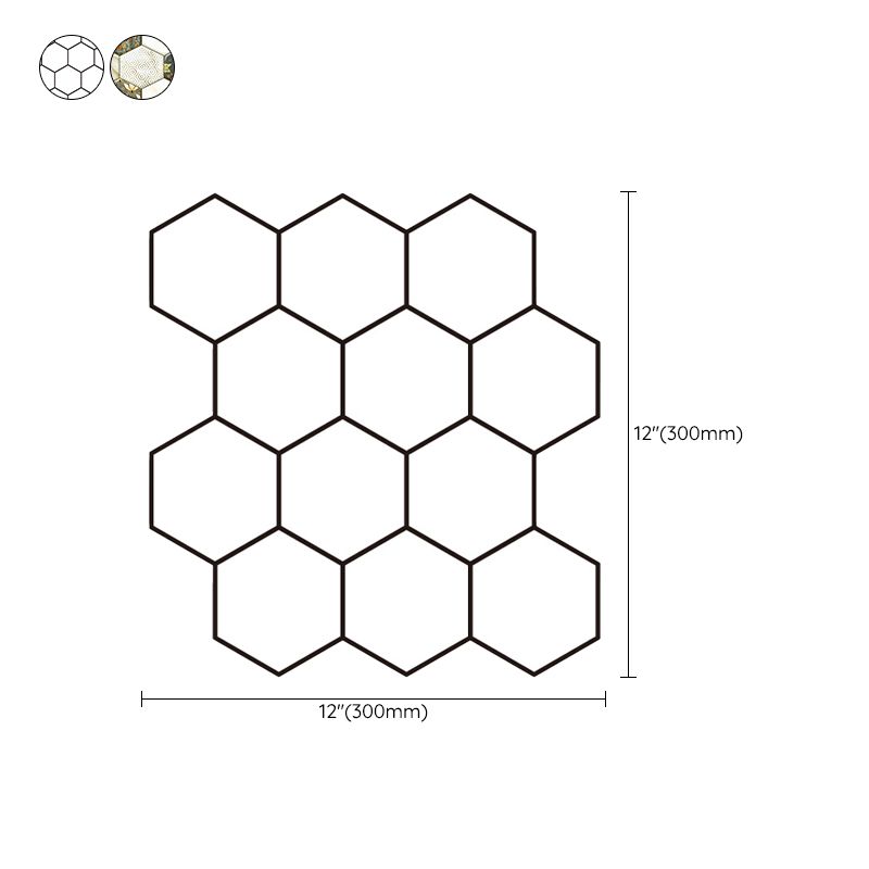 Peel and Stick Tiles Hexagonal Plastic Waterproof Peel & Stick Tile for Shower 2-Pack Clearhalo 'Flooring 'Home Improvement' 'home_improvement' 'home_improvement_peel_stick_blacksplash' 'Peel & Stick Backsplash Tile' 'peel_stick_blacksplash' 'Walls & Ceilings' Walls and Ceiling' 1200x1200_dd662ff6-d7d6-4c06-8f21-13e8691d0887