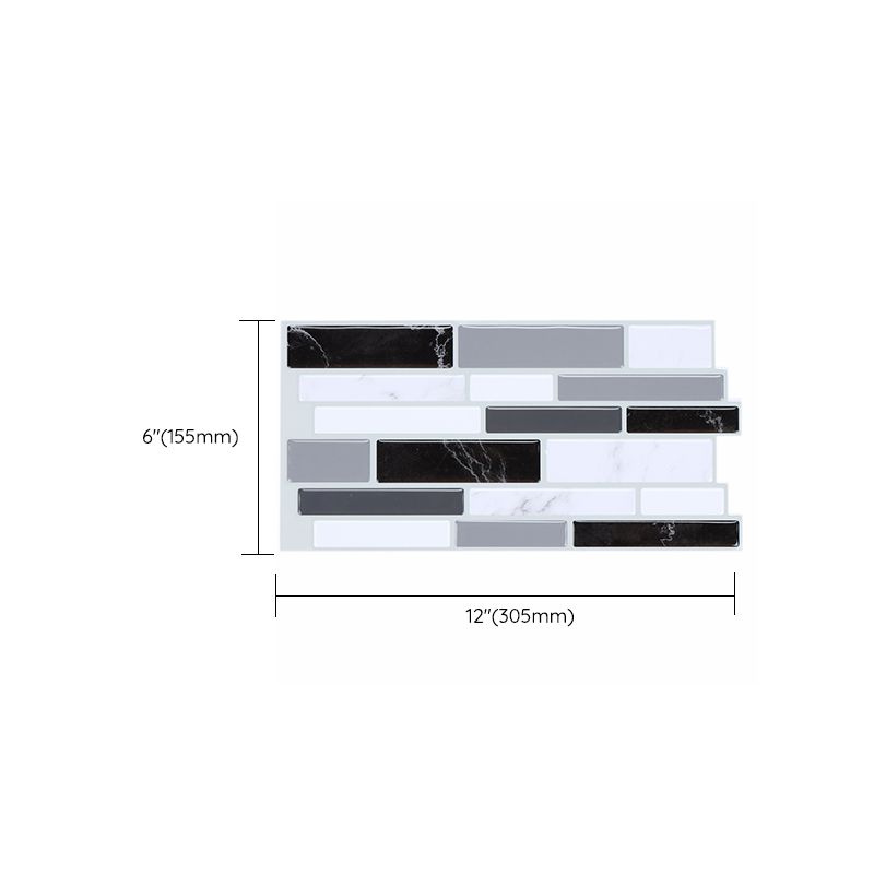 Plastic Peel & Stick Subway Tile Modern Simple Subway Tile Wallpaper Clearhalo 'Flooring 'Home Improvement' 'home_improvement' 'home_improvement_peel_stick_blacksplash' 'Peel & Stick Backsplash Tile' 'peel_stick_blacksplash' 'Walls & Ceilings' Walls and Ceiling' 1200x1200_dd751cb0-18c5-481e-8cd2-0f0f28279331