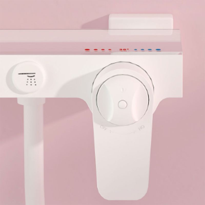 Modern Adjustable Water Flow Shower Faucet Shower Hose Shower System on Wall Clearhalo 'Bathroom Remodel & Bathroom Fixtures' 'Home Improvement' 'home_improvement' 'home_improvement_shower_faucets' 'Shower Faucets & Systems' 'shower_faucets' 'Showers & Bathtubs Plumbing' 'Showers & Bathtubs' 1200x1200_dd876d73-47a0-4c28-a1d1-328b006b1f35