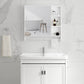 Rectangle Vanity Set White 2 Doors Freestanding Metal Frame Single Sink Vanity Clearhalo 'Bathroom Remodel & Bathroom Fixtures' 'Bathroom Vanities' 'bathroom_vanities' 'Home Improvement' 'home_improvement' 'home_improvement_bathroom_vanities' 1200x1200_ddb8beaa-7825-4484-9b4d-e8c71c5741b7