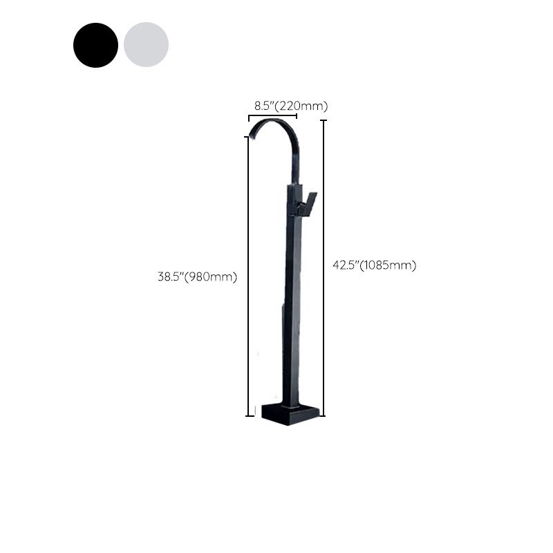 Brass Freestanding Tub Filler with Water Inlet Pipe Floor Mounted Bathroom Faucet Clearhalo 'Bathroom Remodel & Bathroom Fixtures' 'Bathtub Faucets' 'bathtub_faucets' 'Home Improvement' 'home_improvement' 'home_improvement_bathtub_faucets' 1200x1200_ddc816f3-2371-426d-8853-235a0acffaa6