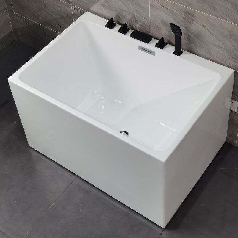 Back to Wall Soaking Bathtub Modern Antique Finish Rectangular Bath Tub Clearhalo 'Bathroom Remodel & Bathroom Fixtures' 'Bathtubs' 'Home Improvement' 'home_improvement' 'home_improvement_bathtubs' 'Showers & Bathtubs' 1200x1200_ddc8a63f-a67b-4b4c-b878-c8a4fc99e1d9