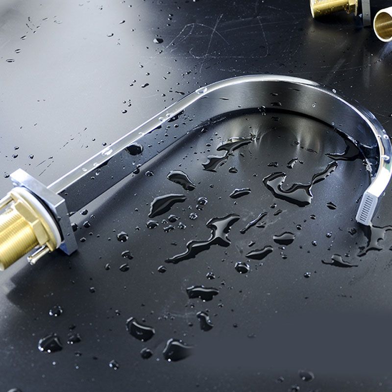 Contemporary Bathroom Faucet Deck Mounted Copper Low Arc Roman Tub Faucet Trim Clearhalo 'Bathroom Remodel & Bathroom Fixtures' 'Bathtub Faucets' 'bathtub_faucets' 'Home Improvement' 'home_improvement' 'home_improvement_bathtub_faucets' 1200x1200_ddca916a-a290-4ac3-89bc-ed1faf745c41