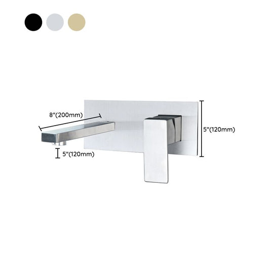 Stainless Steel Wall Mounted Bathroom Faucet Light Luxury Bathroom Faucet Modern Faucet Clearhalo 'Bathroom Remodel & Bathroom Fixtures' 'Bathroom Sink Faucets' 'Bathroom Sinks & Faucet Components' 'bathroom_sink_faucets' 'Home Improvement' 'home_improvement' 'home_improvement_bathroom_sink_faucets' 1200x1200_dddeda34-b925-473c-8f0f-39c9958d7a87