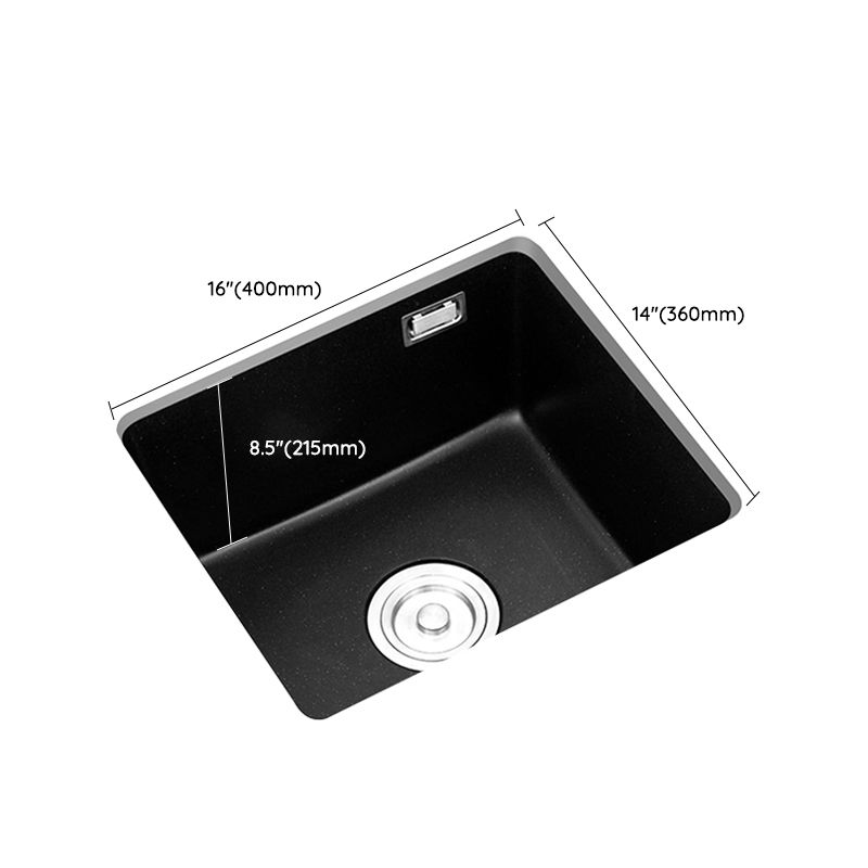 Quartz Kitchen Sink Single Bowl Kitchen Sink with Drain Strainer Kit Clearhalo 'Home Improvement' 'home_improvement' 'home_improvement_kitchen_sinks' 'Kitchen Remodel & Kitchen Fixtures' 'Kitchen Sinks & Faucet Components' 'Kitchen Sinks' 'kitchen_sinks' 1200x1200_ddfc2960-721e-4ffd-83d2-10e5c82413cc