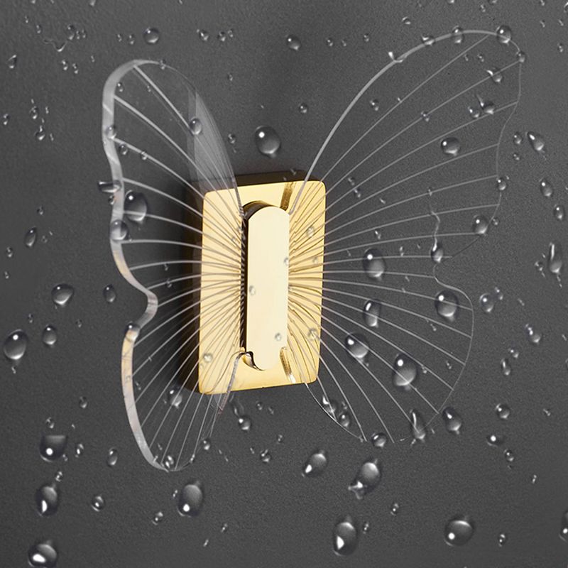 Modern Brass Bathroom Accessory Set Acrylic Butterfly Themed Robe Hooks Clearhalo 'Bathroom Hardware Sets' 'Bathroom Hardware' 'Bathroom Remodel & Bathroom Fixtures' 'bathroom_hardware_sets' 'Home Improvement' 'home_improvement' 'home_improvement_bathroom_hardware_sets' 1200x1200_de18a2c3-ace1-4666-a45a-c98ecde9ad83