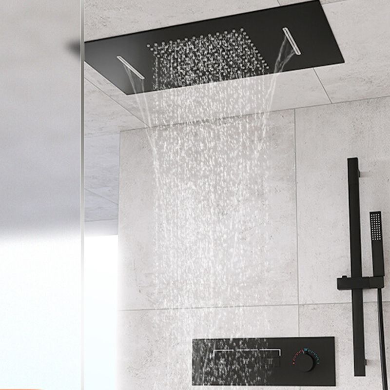 Shower Set into The Wall Concealed Waterfall Thermostatic Shower Set Full Copper Clearhalo 'Bathroom Remodel & Bathroom Fixtures' 'Home Improvement' 'home_improvement' 'home_improvement_shower_faucets' 'Shower Faucets & Systems' 'shower_faucets' 'Showers & Bathtubs Plumbing' 'Showers & Bathtubs' 1200x1200_de19a98e-b99c-4a5b-8a0a-009d05ee1cea