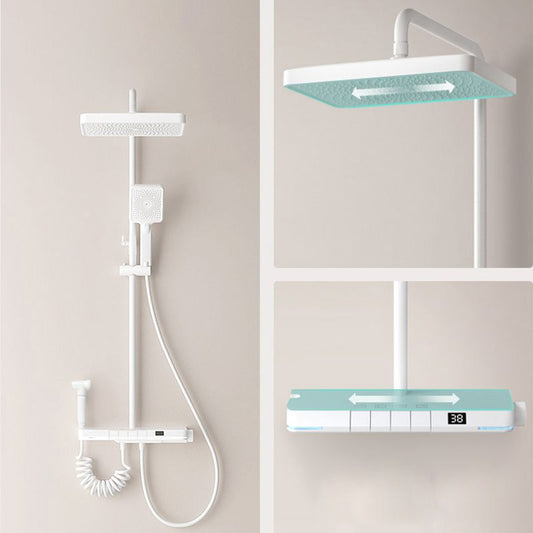 Modern Shower System Brass Slide Bar Included Wall Mounted Shower Set Clearhalo 'Bathroom Remodel & Bathroom Fixtures' 'Home Improvement' 'home_improvement' 'home_improvement_shower_faucets' 'Shower Faucets & Systems' 'shower_faucets' 'Showers & Bathtubs Plumbing' 'Showers & Bathtubs' 1200x1200_de278336-90af-4538-ae12-a05768c7ec6d