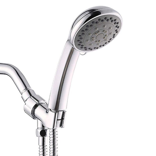 Round Handheld Shower Head in Silver Leak Resistant Wall-Mount Showerhead Clearhalo 'Bathroom Remodel & Bathroom Fixtures' 'Home Improvement' 'home_improvement' 'home_improvement_shower_heads' 'Shower Heads' 'shower_heads' 'Showers & Bathtubs Plumbing' 'Showers & Bathtubs' 1200x1200_de35c8f7-a149-45a6-bf28-ab77631f58bb