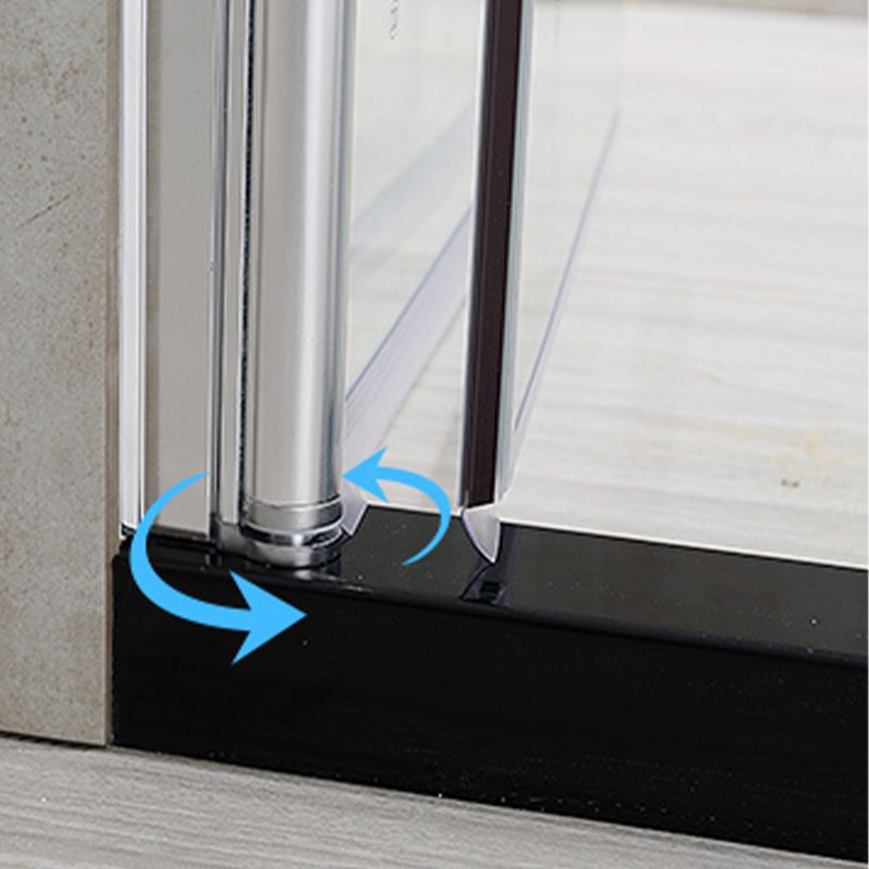 Corner Tempered Glass Shower Enclosure Semi-Frameless Neo-Round Shower Enclosure Clearhalo 'Bathroom Remodel & Bathroom Fixtures' 'Home Improvement' 'home_improvement' 'home_improvement_shower_stalls_enclosures' 'Shower Stalls & Enclosures' 'shower_stalls_enclosures' 'Showers & Bathtubs' 1200x1200_de49b627-c4fb-40c6-b779-a735b153bc6a