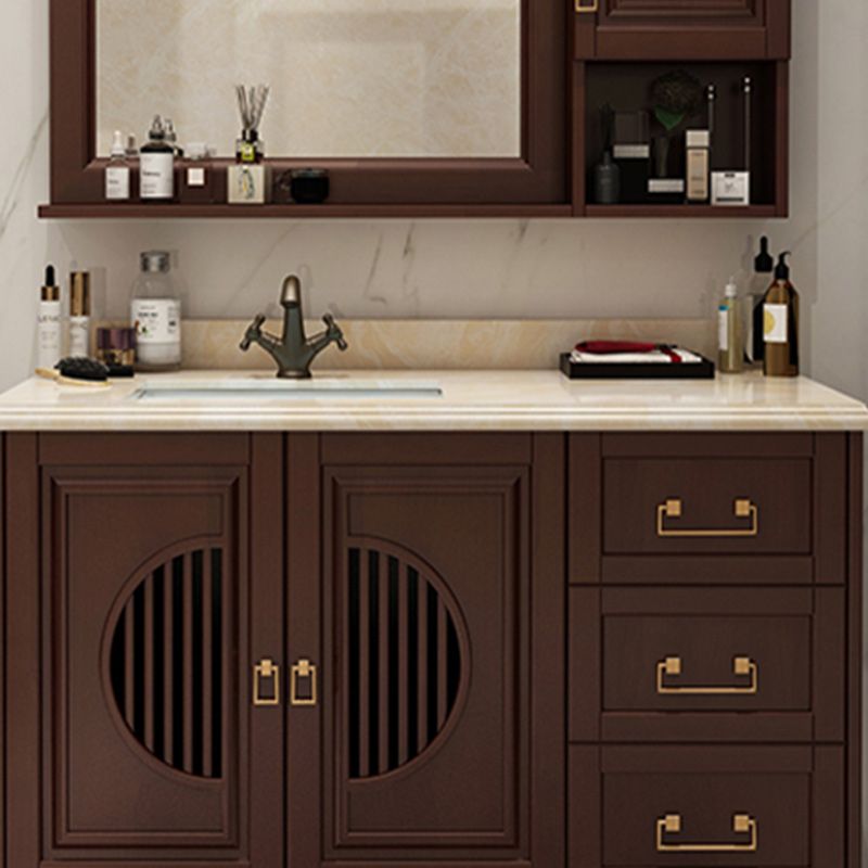 Traditional Sink Vanity Bathroom Vanity Cabinet with Mirror Cabinet Clearhalo 'Bathroom Remodel & Bathroom Fixtures' 'Bathroom Vanities' 'bathroom_vanities' 'Home Improvement' 'home_improvement' 'home_improvement_bathroom_vanities' 1200x1200_de4b15f2-1ed8-48c1-99e1-58d7b538b305