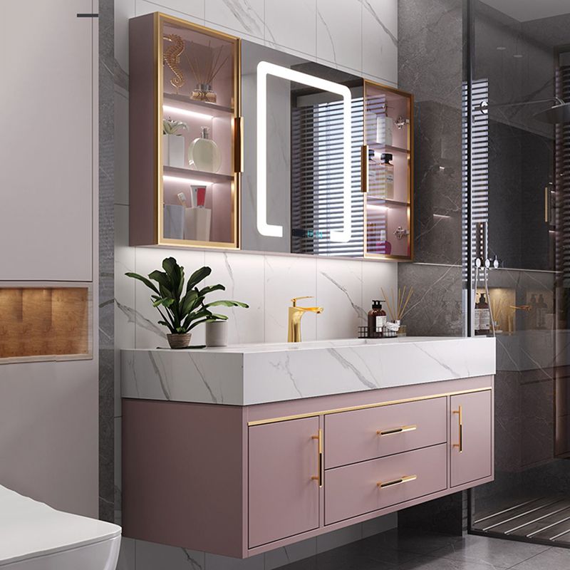 Modern Style Bathroom Vanity Set Solid Wood Bathroom Vanity Set Clearhalo 'Bathroom Remodel & Bathroom Fixtures' 'Bathroom Vanities' 'bathroom_vanities' 'Home Improvement' 'home_improvement' 'home_improvement_bathroom_vanities' 1200x1200_de582ce7-1d21-43b4-ae2e-b670467a9c2f