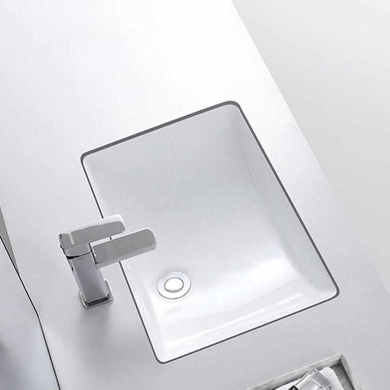 Traditional Undermount Vanity Sink Rectangular Porcelain with Pop-Up Drain Basin Sink Clearhalo 'Bathroom Remodel & Bathroom Fixtures' 'Bathroom Sinks & Faucet Components' 'Bathroom Sinks' 'bathroom_sink' 'Home Improvement' 'home_improvement' 'home_improvement_bathroom_sink' 1200x1200_de5fd69c-7deb-4cb3-a1c2-8e9a98fa0c94