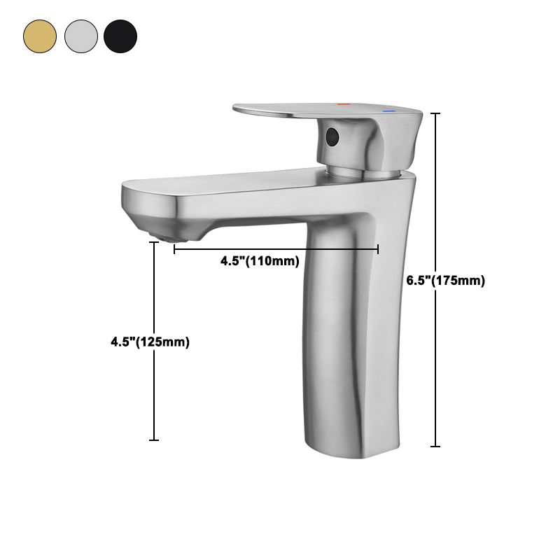 Square 1-Handle Bathroom Faucet 1 Hole Vessel Sink Bathroom Faucet Clearhalo 'Bathroom Remodel & Bathroom Fixtures' 'Bathroom Sink Faucets' 'Bathroom Sinks & Faucet Components' 'bathroom_sink_faucets' 'Home Improvement' 'home_improvement' 'home_improvement_bathroom_sink_faucets' 1200x1200_de690818-18e7-44aa-a49d-c0583ce07d0c