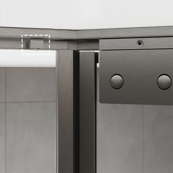 Neo-Angle Tempered Glass Shower Enclosure with Double Door Handles Clearhalo 'Bathroom Remodel & Bathroom Fixtures' 'Home Improvement' 'home_improvement' 'home_improvement_shower_stalls_enclosures' 'Shower Stalls & Enclosures' 'shower_stalls_enclosures' 'Showers & Bathtubs' 1200x1200_de788b9f-6e8e-4afe-ae3a-2c13325fad98