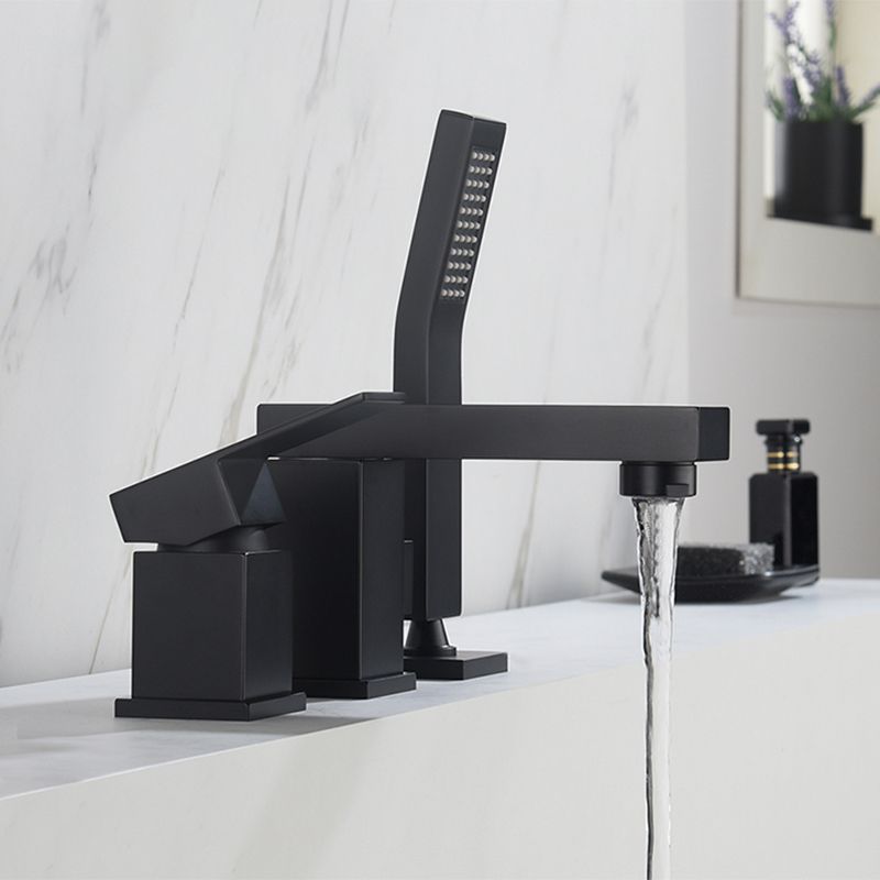 Deck Mounted Metal Freestanding Tub Filler Single Handle Freestanding Faucet Clearhalo 'Bathroom Remodel & Bathroom Fixtures' 'Bathtub Faucets' 'bathtub_faucets' 'Home Improvement' 'home_improvement' 'home_improvement_bathtub_faucets' 1200x1200_de83569d-443b-4fde-b323-0020577431c6