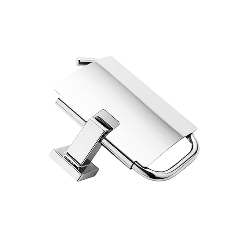 Metal Silver Bathroom Hardware Set 5 - Piece Adhesive Mount Bathroom Hardware Clearhalo 'Bathroom Hardware Sets' 'Bathroom Hardware' 'Bathroom Remodel & Bathroom Fixtures' 'bathroom_hardware_sets' 'Home Improvement' 'home_improvement' 'home_improvement_bathroom_hardware_sets' 1200x1200_de96feeb-96f4-4cbb-818a-e0a10c17a135