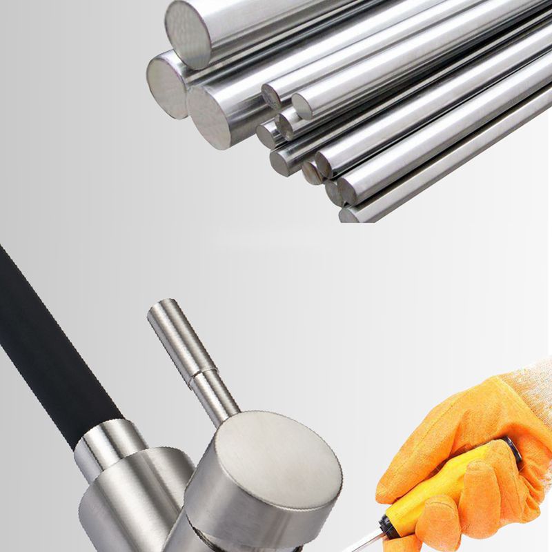 Modern 1-Handle 1-Hole Faucets 304 Stainless Steel Black and White Faucets Clearhalo 'Home Improvement' 'home_improvement' 'home_improvement_kitchen_faucets' 'Kitchen Faucets' 'Kitchen Remodel & Kitchen Fixtures' 'Kitchen Sinks & Faucet Components' 'kitchen_faucets' 1200x1200_dec232bf-1b75-4a11-b8fd-2f8b20af893f