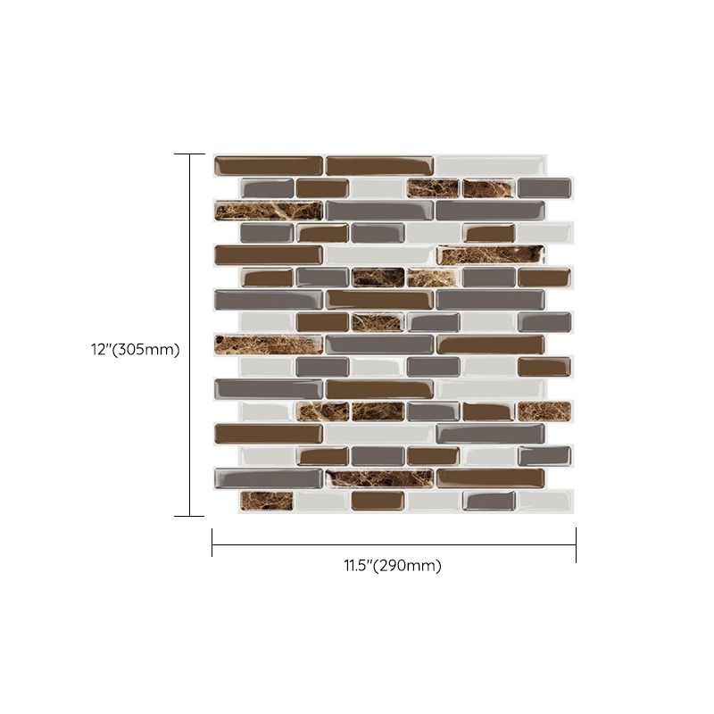 Modern Peel & Stick Mosaic Tile PVC Herringbone Peel and Stick Wall Tile Clearhalo 'Flooring 'Home Improvement' 'home_improvement' 'home_improvement_peel_stick_blacksplash' 'Peel & Stick Backsplash Tile' 'peel_stick_blacksplash' 'Walls & Ceilings' Walls and Ceiling' 1200x1200_ded564b9-a5f3-465a-9a27-af030397a762