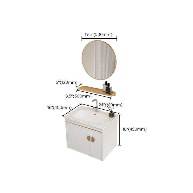 Gorgeous Sink Cabinet Free-standing Standard Space Saver Vanity with Mirror Clearhalo 'Bathroom Remodel & Bathroom Fixtures' 'Bathroom Vanities' 'bathroom_vanities' 'Home Improvement' 'home_improvement' 'home_improvement_bathroom_vanities' 1200x1200_deea6a03-b182-447a-88b3-5c827617c74d